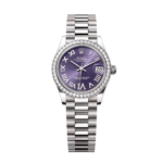 Rolex Datejust m278289RBR-0019 Aubergine Dial White Gold President Watch