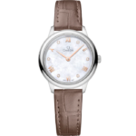 Omega De Ville Prestige 27.5 mm White Dial with Diamonds Stainless Steel Strap 434.13.28.60.55.001