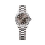 Rolex Lady-Datejust 28mm 279139RBR-0010 Dark Grey Dial White Gold Bracelet