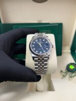 Rolex  Datejust 36mm 126234 Blue Fluted Motif Diamond Dial Jubilee Bracelet Watch - Image 10