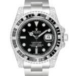 Rolex Submariner Silver Black Diamond 40mm - Image 2