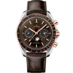 Omega Speedmaster Moonphase Brown Dial 44.25mm Stainless Steel Sedna™ gold Strap 304.23.44.52.13.001