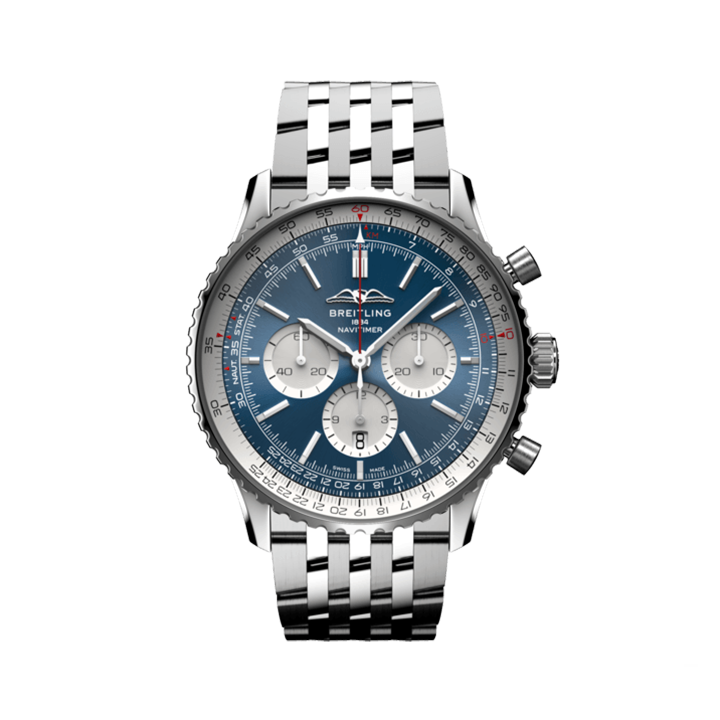 BC4D0F04-FC3D-45DA-B385-27C2D055E435.png Breitling AB0137211C1A1 Navitimer B01 Blue Dial - Νew - Image 1