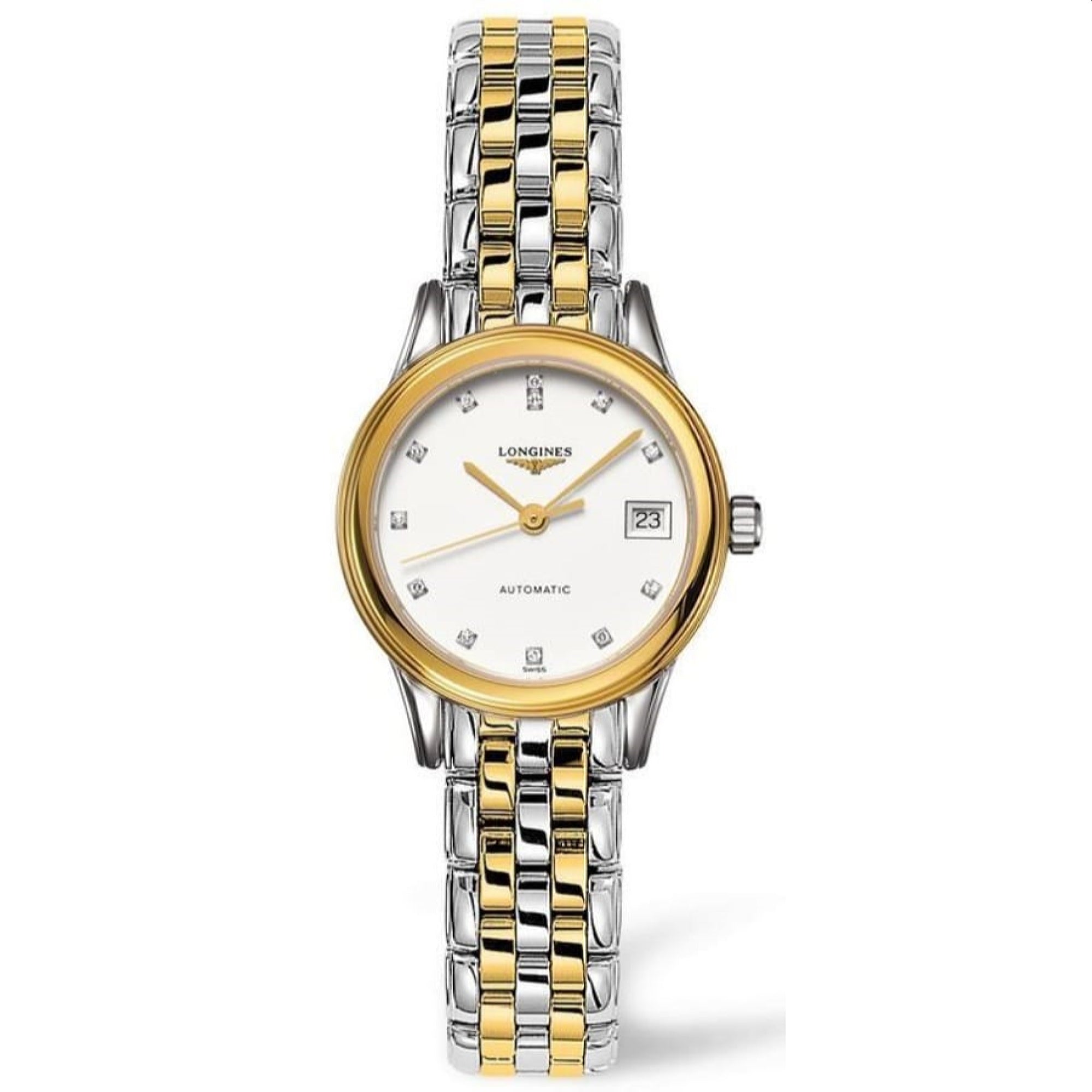 BC523E23-0FB2-7784-F8F6-876070C08DB4.jpg Longines Women's L4.274.3.27.7 La Grande Classique Diamond Two-Tone Stainless Steel Watch - Image 1