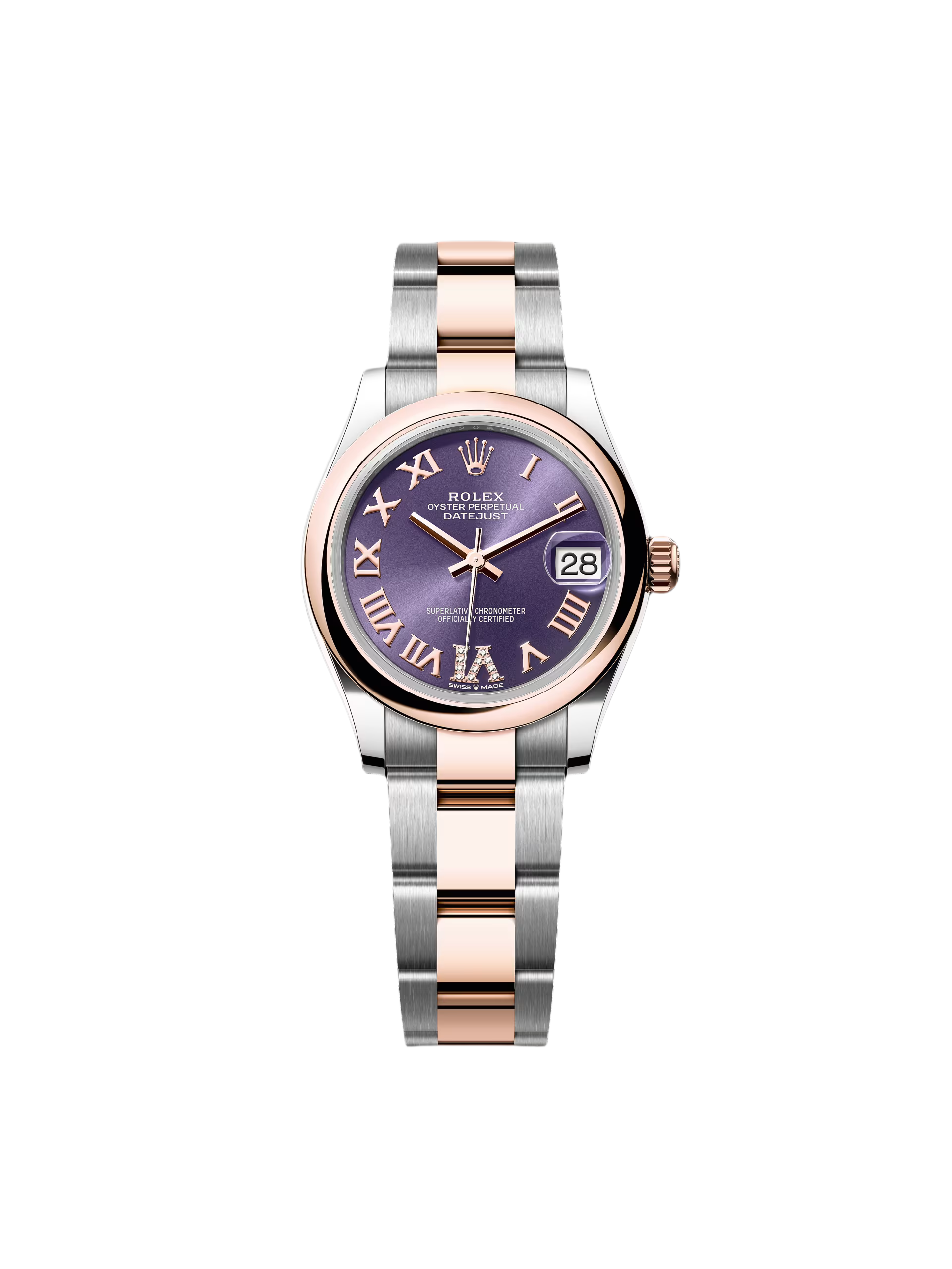 BCD4686D-09DF-3304-8092-C46CBDF83E2E.png Rolex Datejust m278241-0019/0020 Aubergine 31mm Dial Oyster Bracelet Watch - Image 1