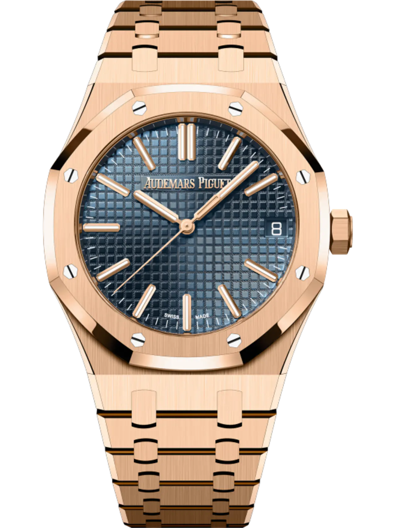 BD3D8D17-719B-381E-9BF3-17B2528F4D65.png Audemars Piguet ROYAL OAK Pink Gold “Night Blue Cloud 50” Dial 41mm - Image 1