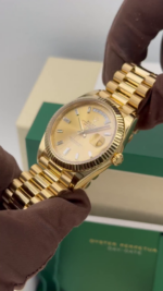 Rolex  Day-Date President 40mm Yellow Gold Champagne Diamond Baguette Dial - 228238 - Image 9