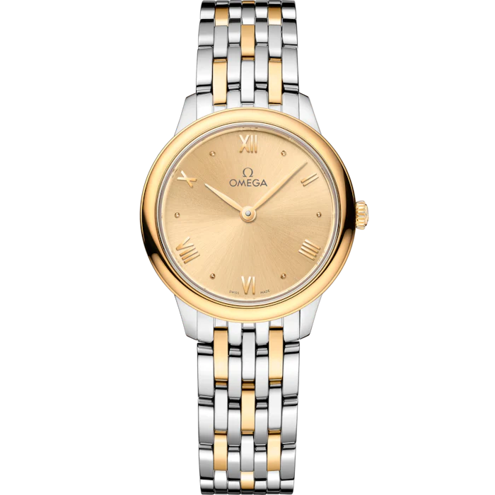 BE3FD3CC-BDD2-98B8-B34B-3C01666A576F.png Omega De Ville Prestige 27.5 mm Yellow Dial Stainless Steel and 18k Yellow Gold Bracelet 434.20.28.60.08.001 - Image 1