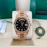 Rolex  Day-Date President 40mm Everose Eisenkiesel Diamond Baguette Dial - 228235 - Image 2