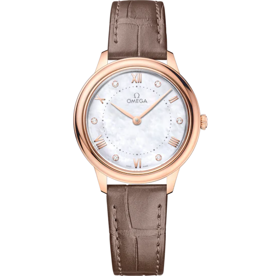 BE8FFE6F-B7DC-F25C-CDB5-9D162D968294.png Omega De Ville Prestige 30mm White Dial with Diamonds Sedna™ 18k Rose Gold Strap 434.53.30.60.55.001 - Image 1
