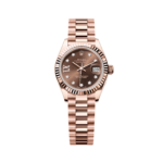 Rolex Lady-Datejust 28mm 279175 Chocolate Diamond-Set Dial President Everose Gold