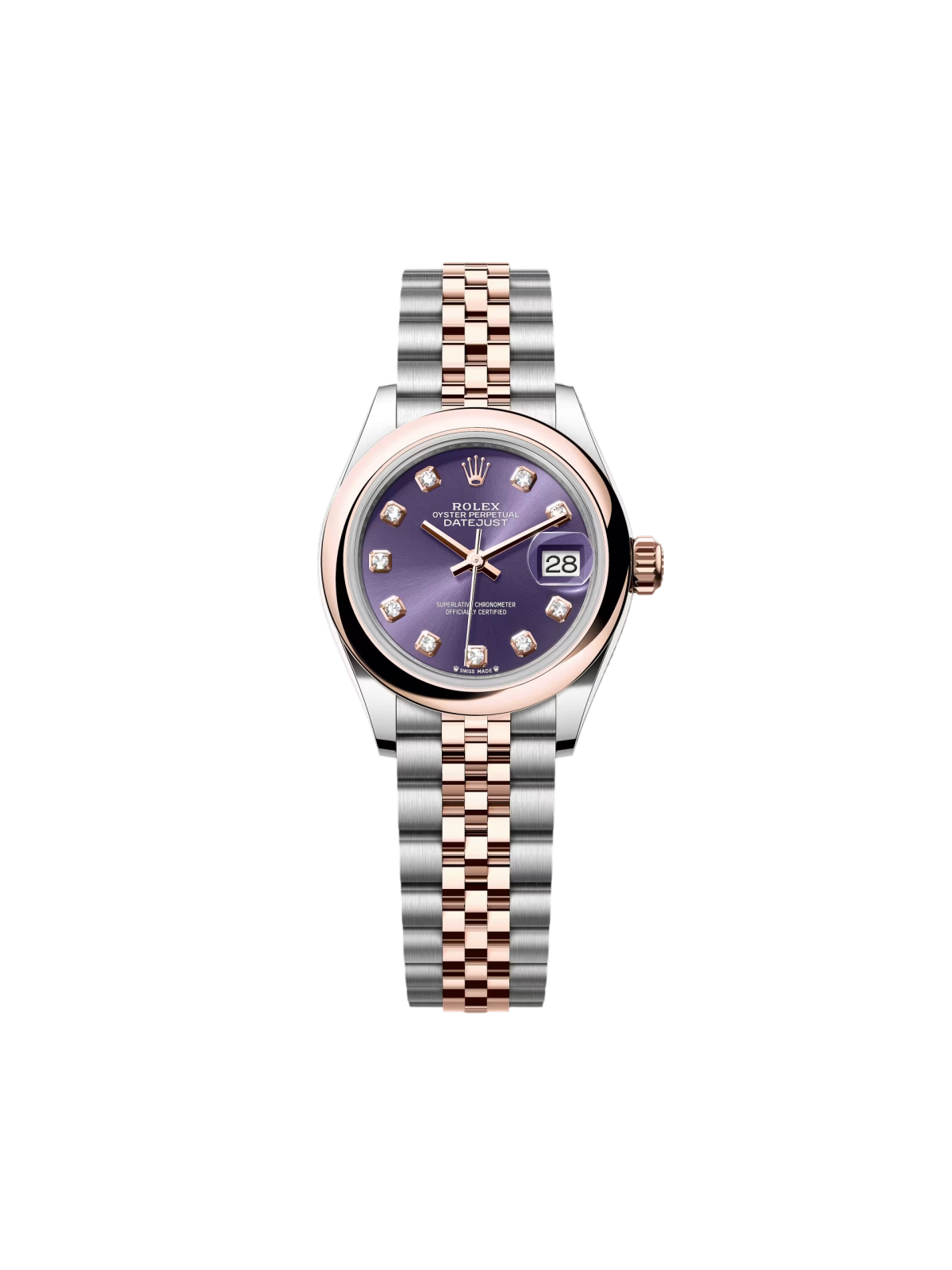 BECD9C5A-DED8-53DE-A754-9A2A200AFC28.png Rolex Lady-Datejust 28mm 279161 Purple Diamond Women's Watch - Image 1