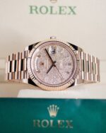 Rolex  Day-Date President 40mm Everose Gold Diamond Pave Dial - 228235 - Image 4