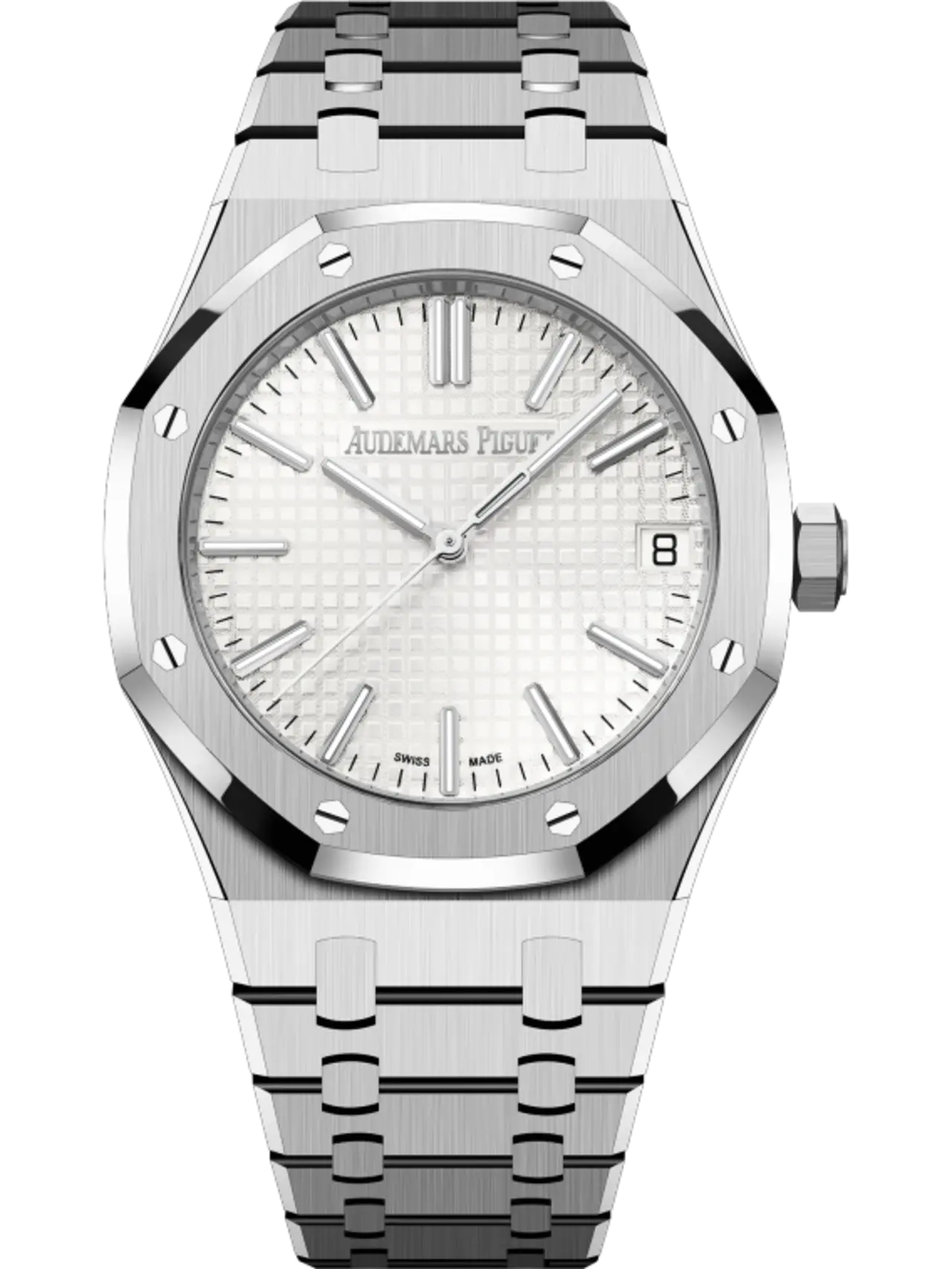 C08F0CE1-44D9-299D-770C-415B30AC1FB6.png Audemars Piguet ROYAL OAK Silver-Toned Dial 41mm - Image 1