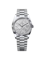 Rolex  Day-Date President 40mm Platinum Meteorite Diamond Baguette Dial - 228236