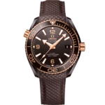 Omega Seamaster Planet Ocean 600M 39.5mm Brown Dial Brown ceramic Strap 215.62.40.20.13.001