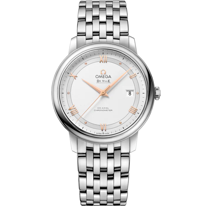 C1904D3B-AE75-9651-3DCB-E4F9DD75428F.png Omega De Ville Prestige 39.5 mm Silver Dial Stainless Steel Bracelet 424.10.40.20.02.002 - Image 1