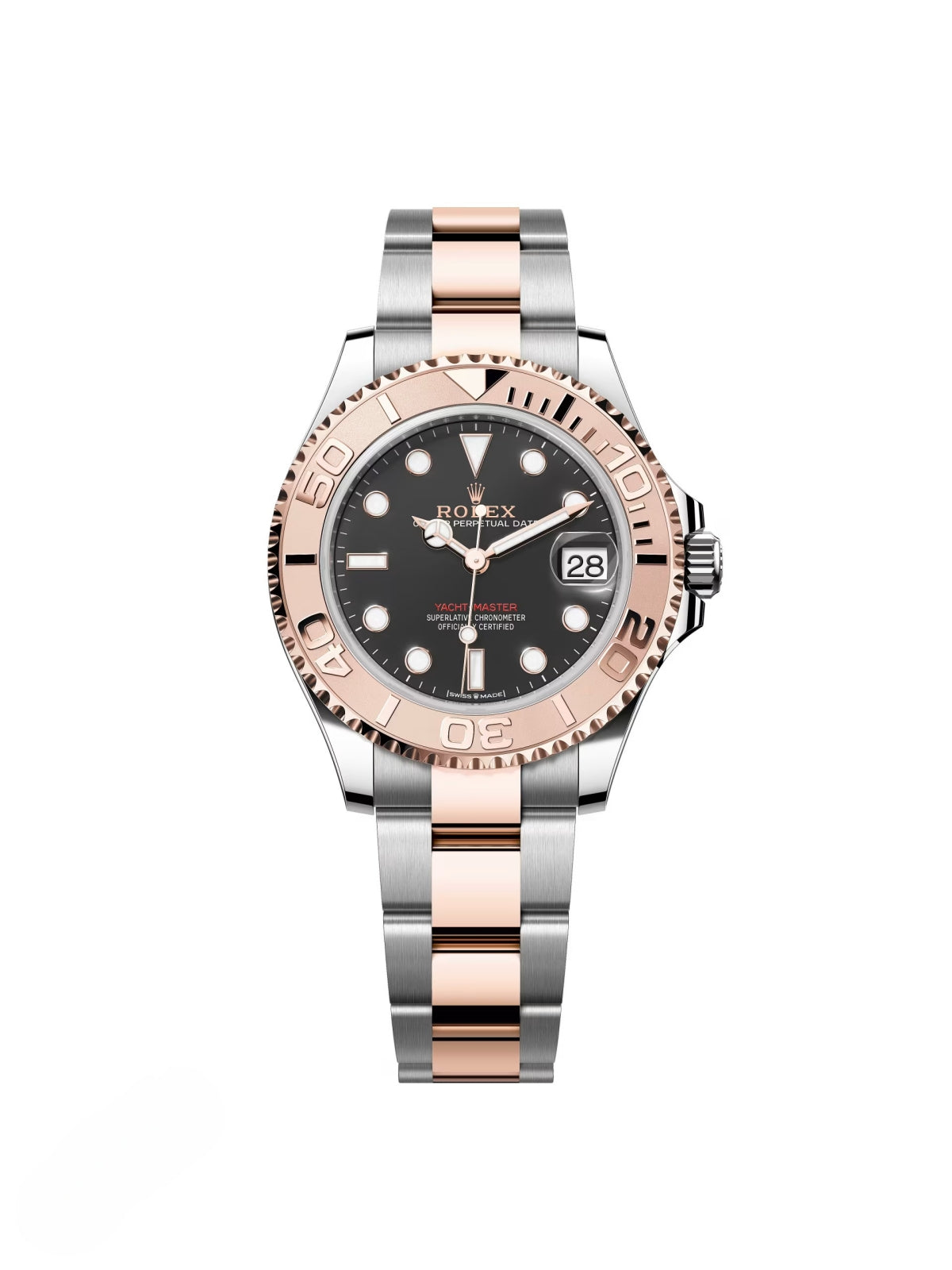 C1A8105D-850E-4418-77F7-88104EFA8D9B.jpg Rolex Yacht-Master 37mm Steel and Everose Gold Watch - Black Dial - Oyster Bracelet 268621 - Image 1