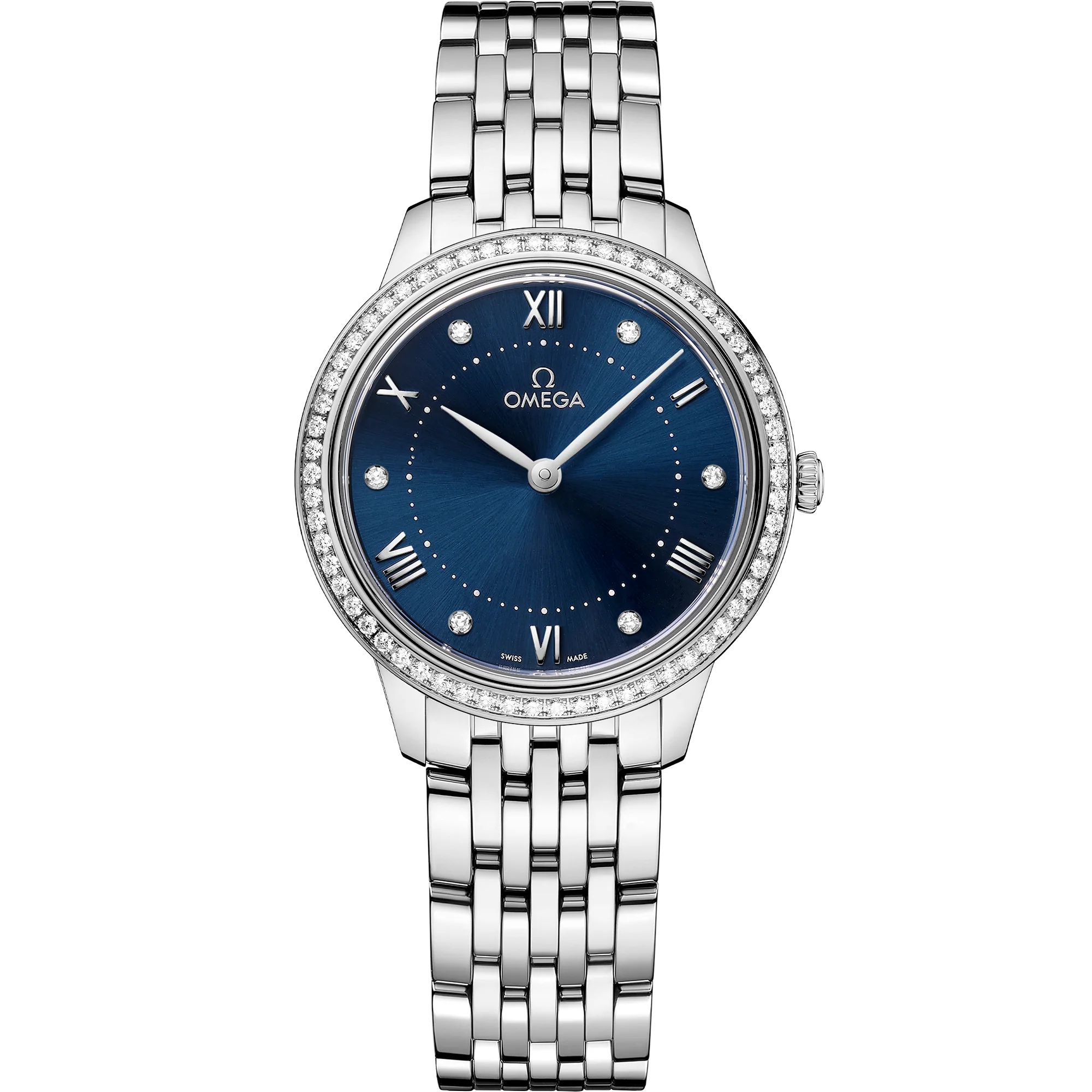 C235ACD6-7EA1-4A9B-02B1-7B5C39C2CB73.png Omega De Ville Prestige, Stainless Steel and Diamond-set, 30mm Quartz 434.15.30.60.53.001 - Image 1
