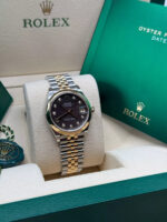 Rolex Datejust m278243-0023/0024 31mm Black Mother-of-Pearl Dial Yellow Rolesor Oyster Watch - Image 4