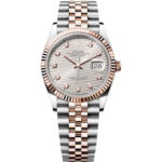 Rolex  Datejust 36mm 126231 Silver Fluted Motif Dial Oystersteel and Everose gold Bracelet
