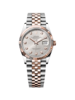 Rolex  Datejust 36mm 126231 Silver Fluted Motif Dial Oystersteel and Everose gold Bracelet