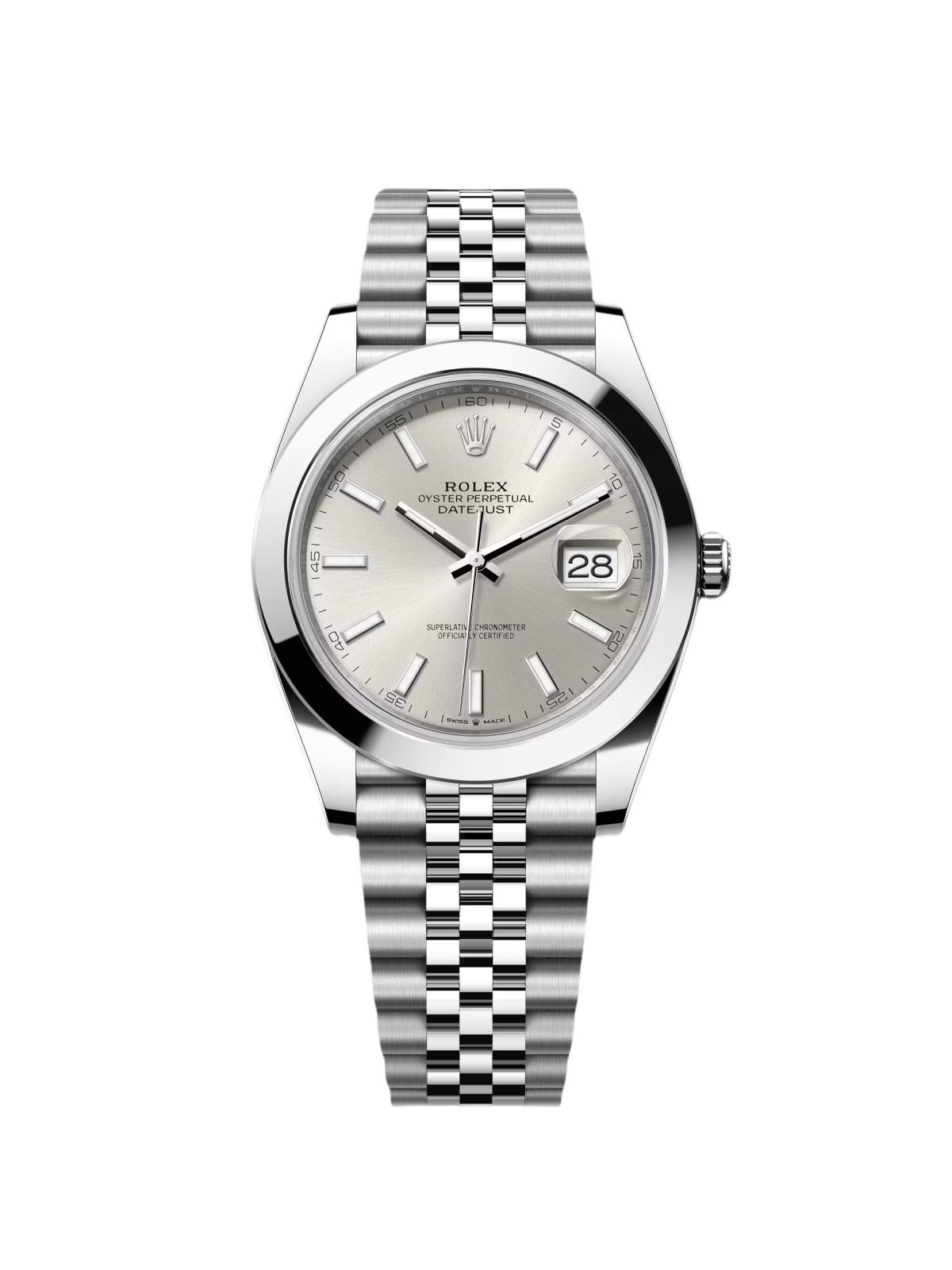 C4100E6B-856E-53EC-FFDD-9BA1A8C3FA3F-1.png Rolex Datejust 41mm 126300 Silver Index Jubilee Stainless Steel Watch - Image 1