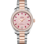 Omega Seamaster Aqua Terra 150M 34 mm Pink Dial with Diamonds Stainless Steel and Sedna™ 18k Rose Gold Bracelet 220.25.34.20.60.001