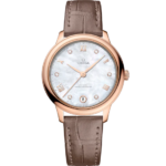 Omega De Ville Prestige 34 mm White Dial with Diamonds Sedna™ 18k Rose Gold Strap 434.53.34.20.55.001
