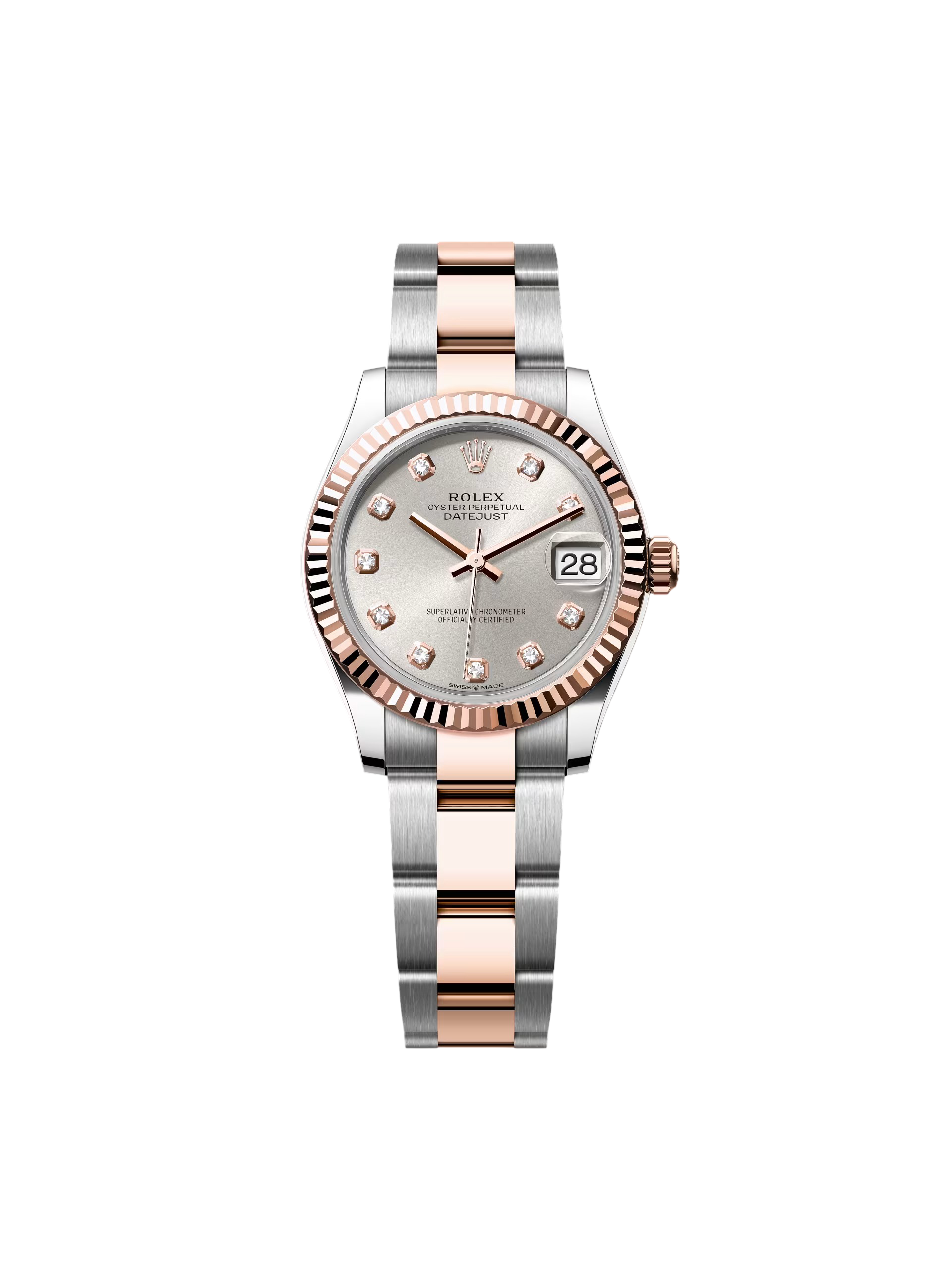 C537286B-EBA1-99AD-FD0B-70BF8B586261.png Rolex Datejust m278271-0015/0016 Silver 31mm Dial Oyster Bracelet Watch - Image 1