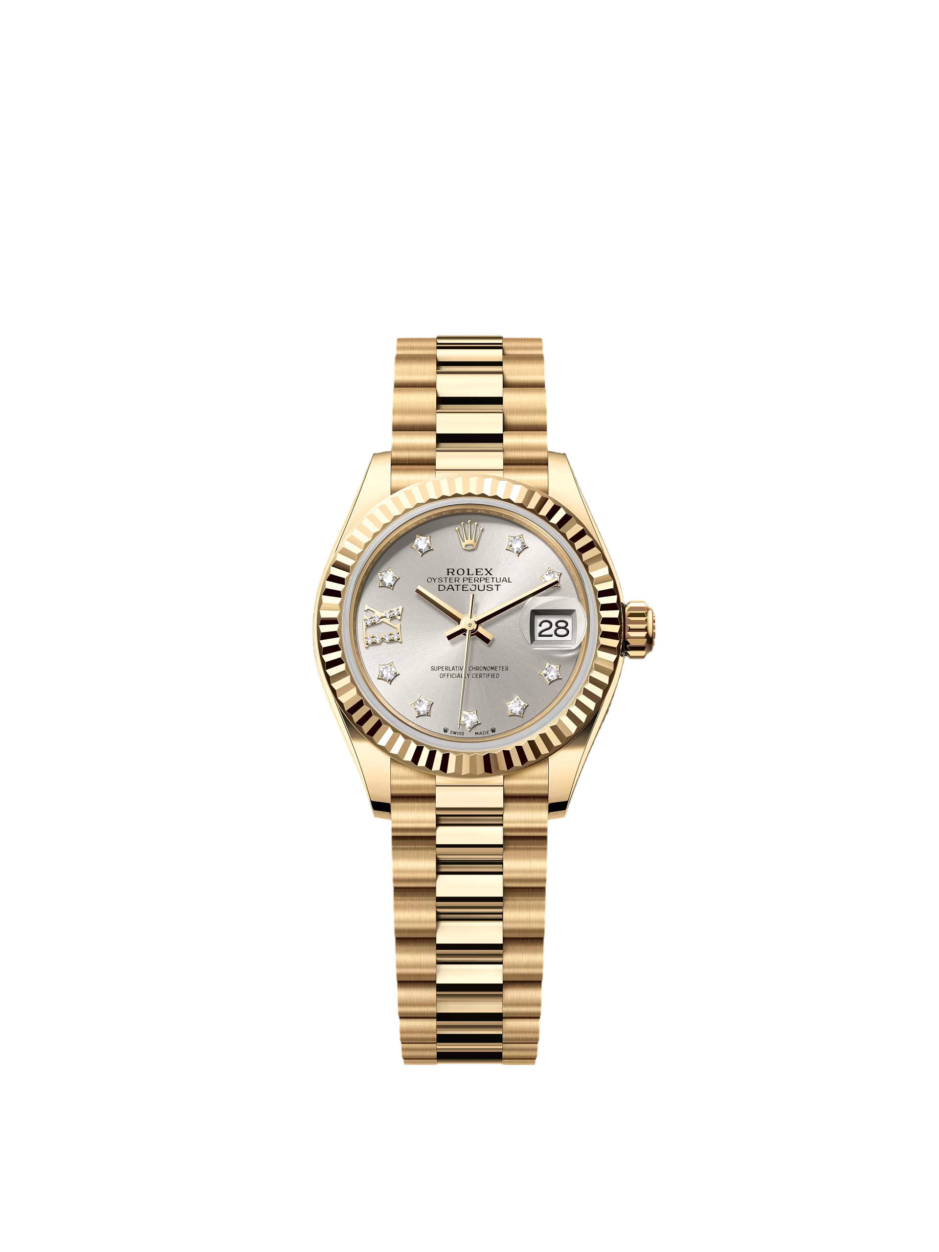 C5A84603-3278-1D0E-9E7E-3AEF3E074495.png Rolex Lady-Datejust 28mm 279178 Silver Diamond Dial - Image 1