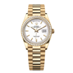Rolex Day-Date 128348RBR-0047 White Dial 36mm