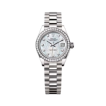 Rolex Lady-Datejust 28mm 279139RBR-0008 White Mother-of-Pearl Dial White Gold Bracelet
