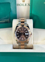 Rolex Datejust 41mm 126301 Chocolate Index Oyster Steel and Everose Gold Watch - Image 3