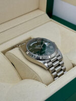 Rolex  Day-Date President 40mm White Gold Green Roman Dial - 228239 - Image 4