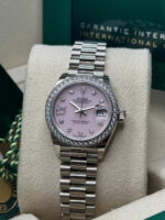 Rolex Lady-Datejust 28mm 279139RBR Pink Opal Diamond Dial and Diamond Bezel White Gold Bracelet - Image 5