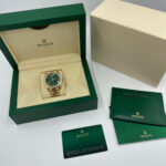 Rolex  Day-Date President 40mm Yellow Gold Green Roman Dial Diamond Bezel - 228348rbr - Image 10