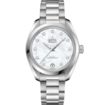 Omega Seamaster Aqua Terra 150M 34mm White Dial with Diamonds Stainless Steel Bracelet 220.10.34.20.55.001