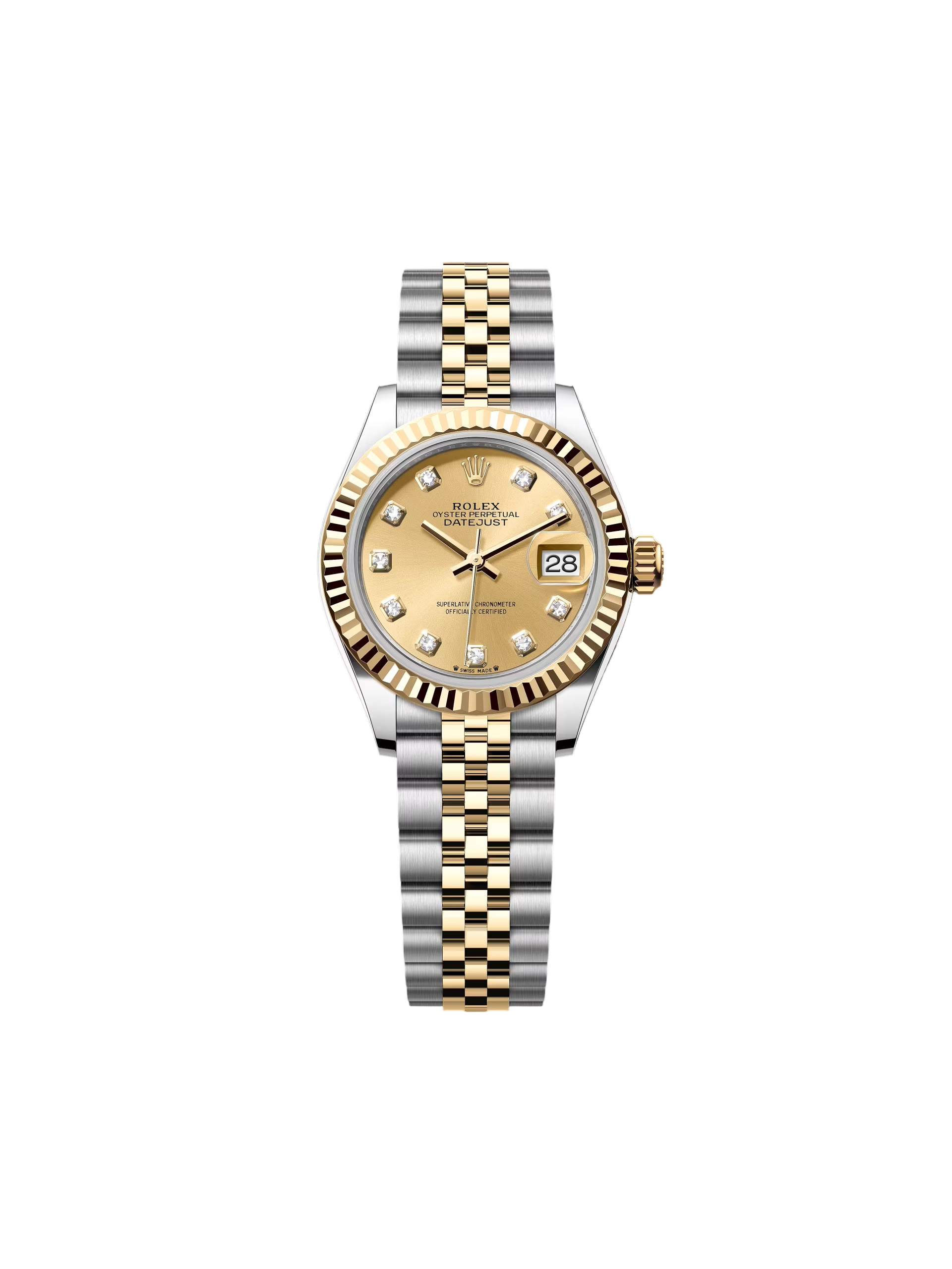 C826859A-34ED-4411-A953-A6F71F234C83.png Rolex Lady-Datejust 28mm 279173 Champagne Diamond Dial Oyster Bracelet - Image 1