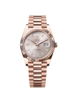 Rolex Day-Date President 40mm Everose Gold Sundust Diamond Baguette Dial - 228235