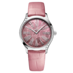 Omega De Ville Trésor quartz pink dial pink leather strap 36mm 428.18.36.60.10.001