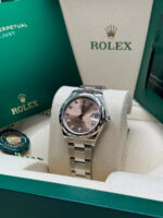 Rolex Datejust m278344-0033/0034 Pink Dial 31mm Domed Diamond Oyster Watch - Image 5