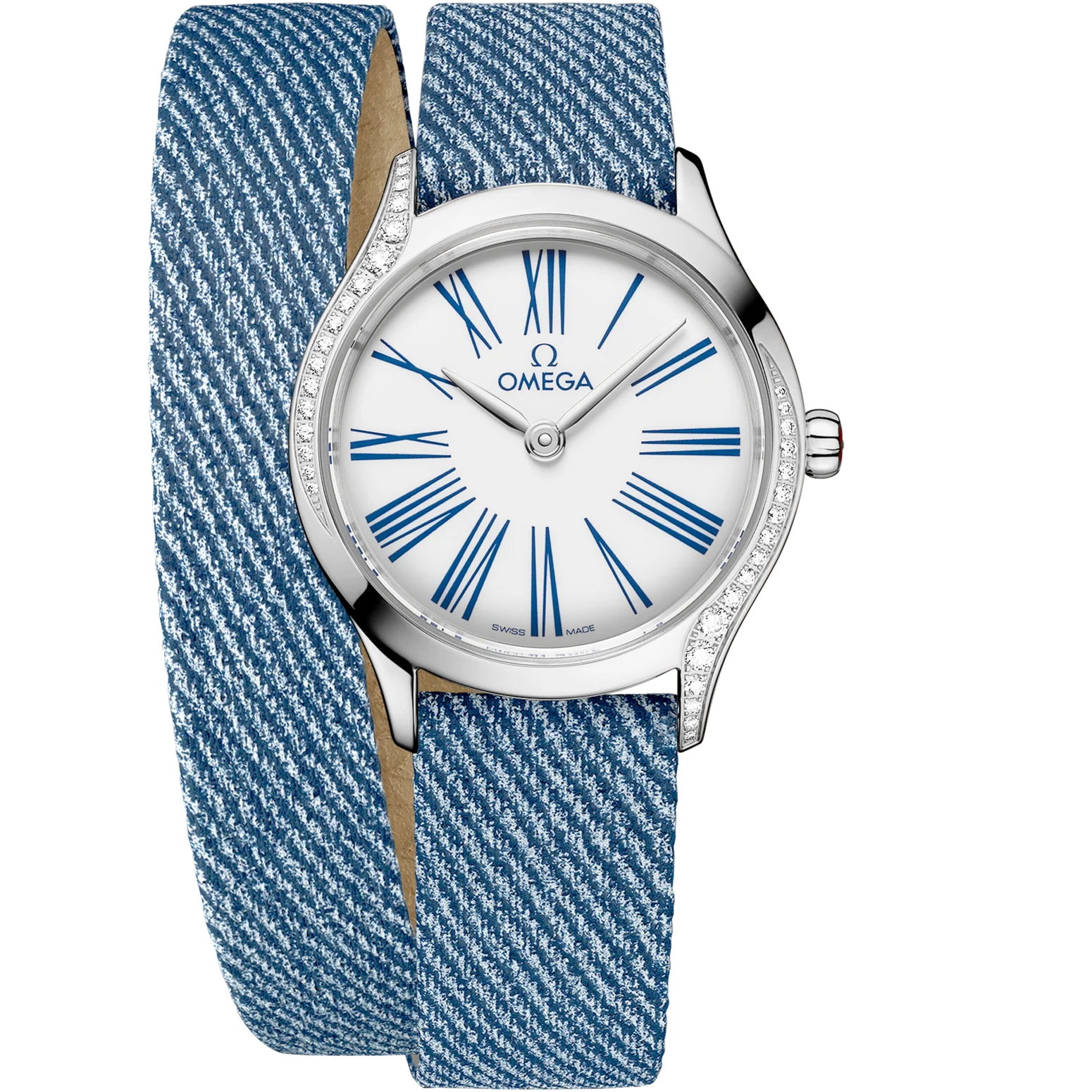 C926BBCD-4ECC-950F-A76E-5400A40D4640.png Omega De Ville Mini Trésor 26mm White Dial with Diamonds Stainless Steel Strap 428.17.26.60.04.009 - Image 1