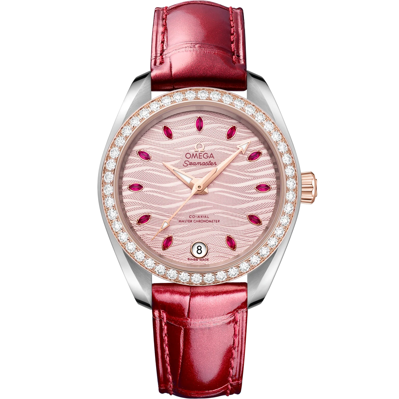 C929706C-EA08-13B2-1F7D-BE9759E45322.png Omega Seamaster Aqua Terra 150M 34 mm Pink Dial with Diamonds Stainless Steel and Sedna™ 18k Rose Gold Strap 220.28.34.20.60.001 - Image 1