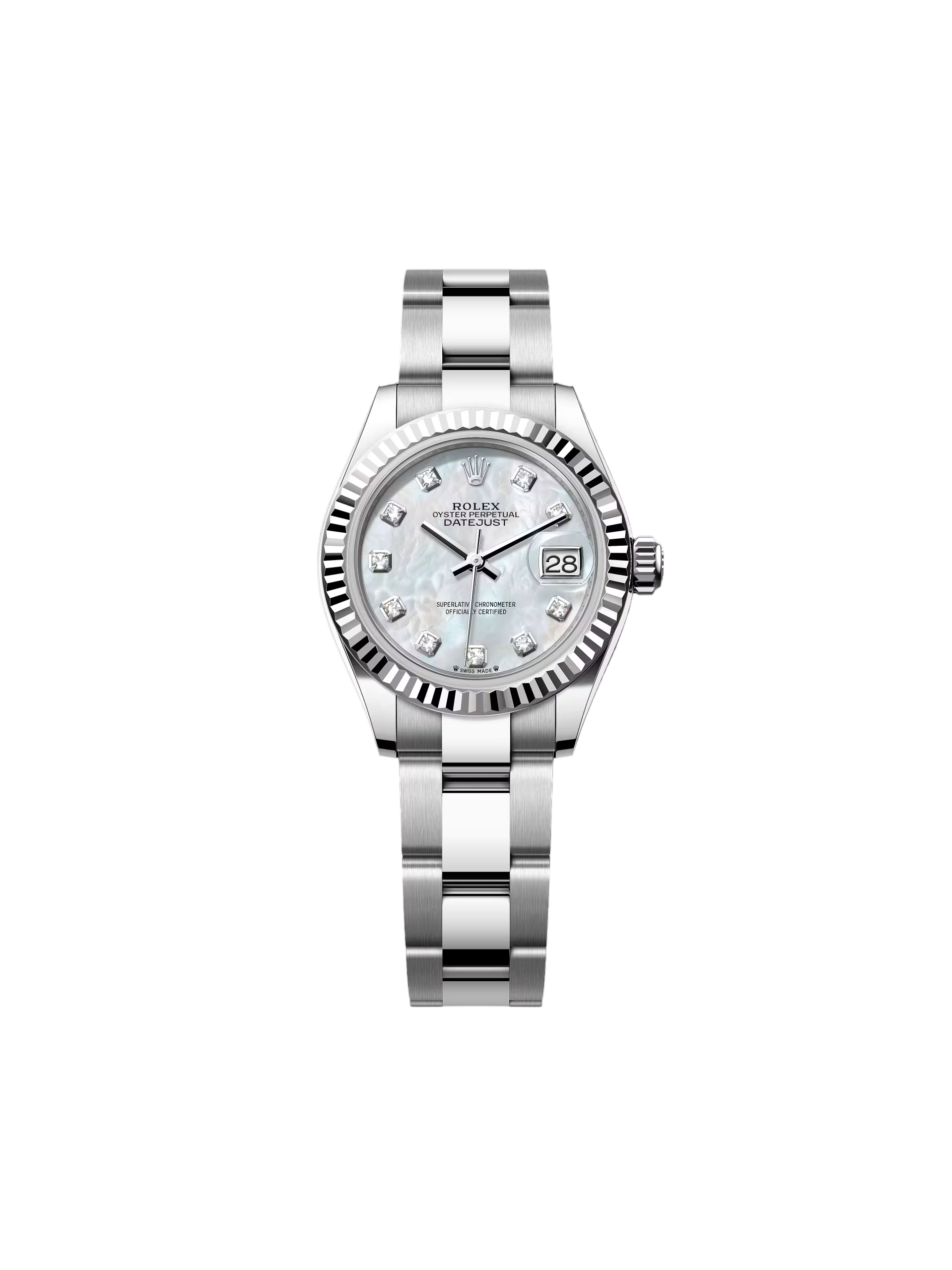 CA38CE43-D073-8FBE-F219-9A5086A03F33.png Rolex Lady-Datejust 28mm 279174 Mother Of Pearl Diamond Dial Oyster Bracelet - Image 1