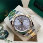 Rolex  Datejust 41mm 126333 Silver Index Oyster Steel and Yellow Gold Mens Watch - Image 7
