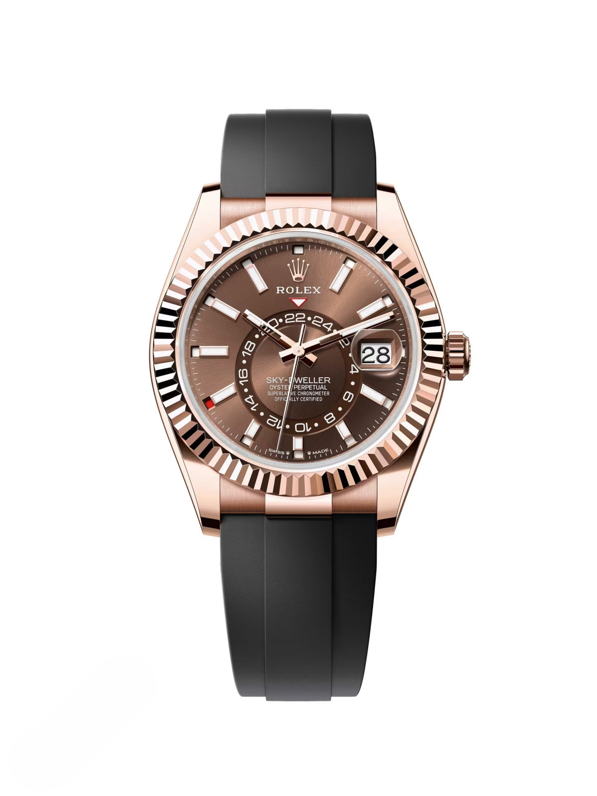 CB82EA19-8709-F9D6-0DE9-DBBBC41CB415.jpg Rolex Sky-Dweller 42mm Rose Gold Chocolate Dial Oysterflex - 336235 - Image 1