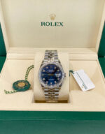 Rolex  Datejust 36mm 126284 Bright Blue Dial Jubilee Bracelet - Image 11
