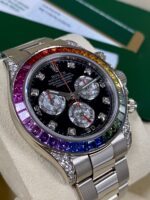 Rolex Daytona Cosmograph Daytona White Gold Rainbow Diamonds 40mm 116599RBOW Box & Papers - Image 5