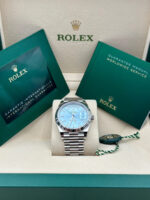 Rolex  Day-Date President 40mm Platinum Ice Blue Index Dial - 228236 - Image 9